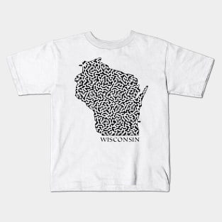 State of Wisconsin Maze Kids T-Shirt